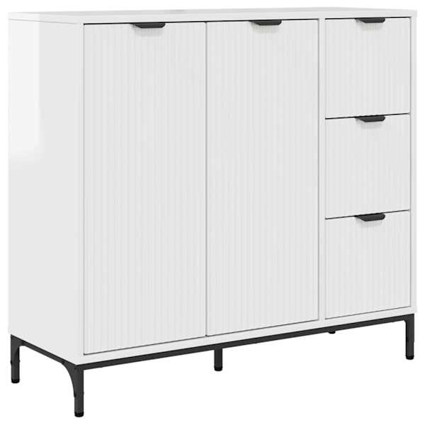 Kõide Kergelt läikiv valge 89,5 × 33 × 82 cm Tehispuit