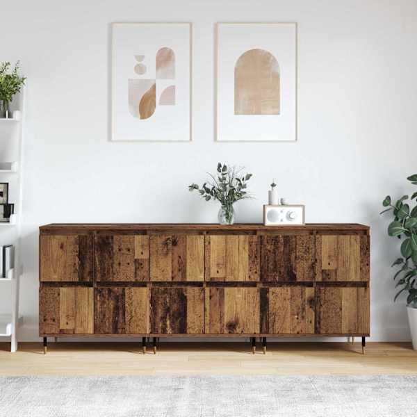 Hoiukapp 3 tk Vana puit 60 × 35 × 70 cm