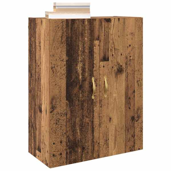 Seinale kinnitatav kapp 2 tk Vana puit 69,5 × 34 × 90 cm