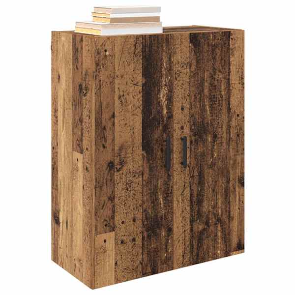 Seinale kinnitatav kapp 2 tk Vana puit 69,5 × 34 × 90 cm