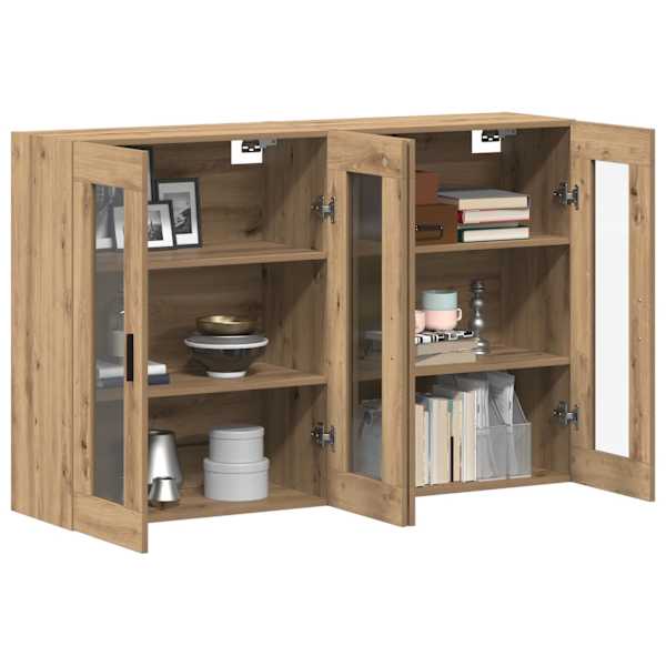 Seinale kinnitatud kapid 2 tk käsitöötamm 69,5 × 34 × 90 cm