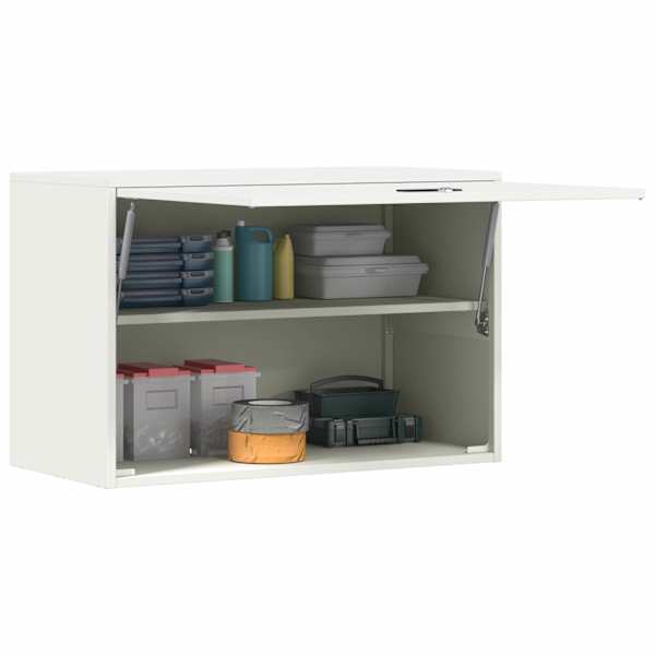 Garage'i seina kapp Valge 80 × 40 × 53 cm Pulberkattega teras