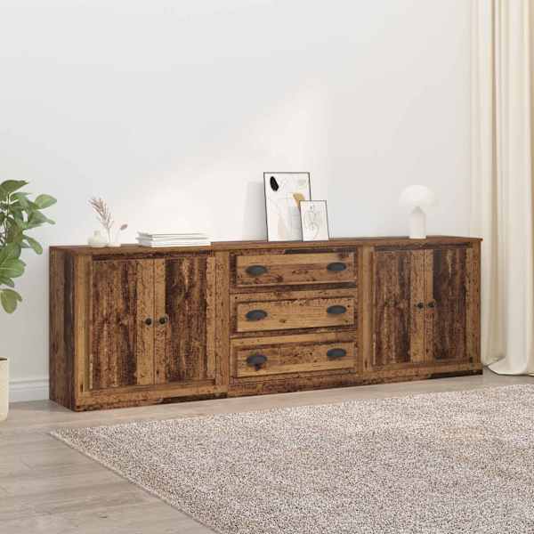 Kappide külgedel 3 tk Vana puit 210 × 35,5 × 67,5 cm Tehispuit