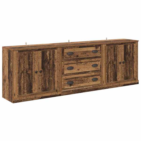 Kappide külgedel 3 tk Vana puit 210 × 35,5 × 67,5 cm Tehispuit