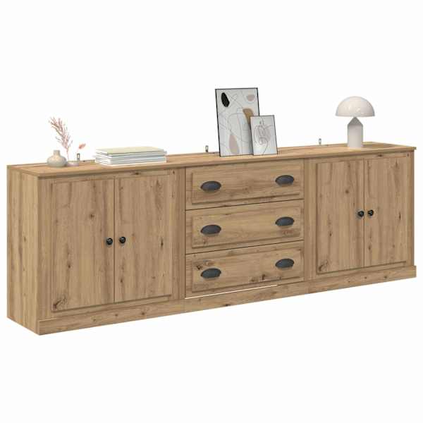 Kappide külgedel 3 tk Artisan tamm 210 × 35,5 × 67,5 cm