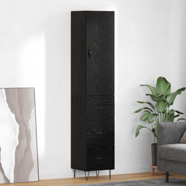 Kõrgushein Must tamm 34,5 × 34 × 90 cm Tehispuit