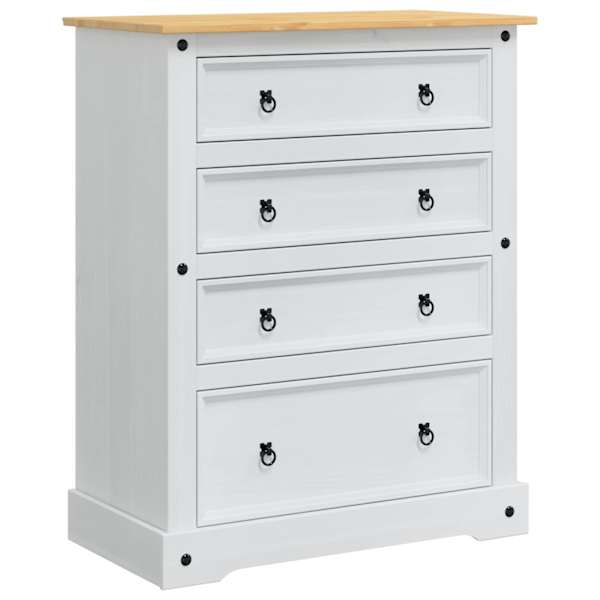 Hoidukirstud Corona Valge 92 × 48 × 114 cm Kindel männipuidust