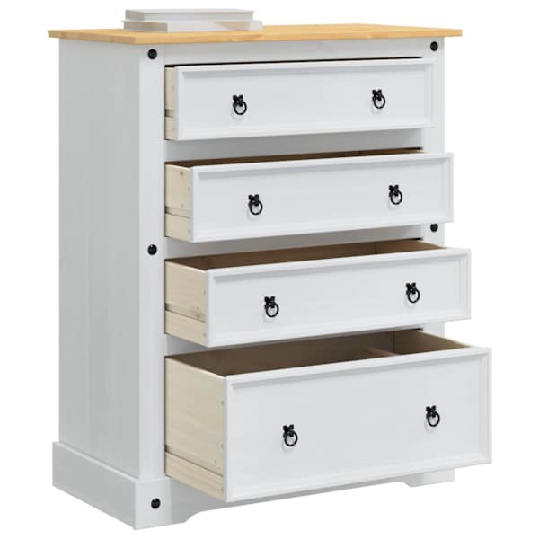 Hoidukirstud Corona Valge 92 × 48 × 114 cm Kindel männipuidust