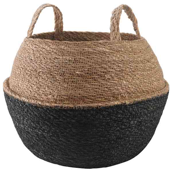Lillepott 45 × 36 cm, 100% mererohi – must