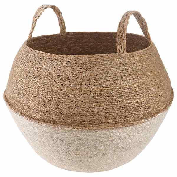 Lillepott 45 × 36 cm, 100% mererohi – valge