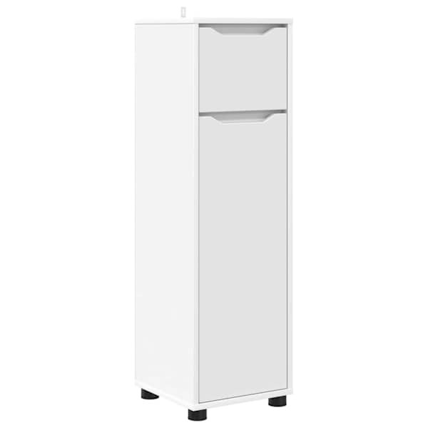 Vannitoa kapp Valge 30,5 × 30 × 101 cm Tehispuit