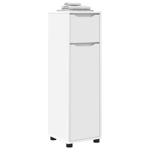 Vannitoa kapp Valge 30,5 × 30 × 101 cm Tehispuit