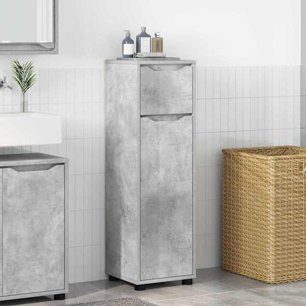 Vannitoa kapp Betoonhall 30,5 × 30 × 101 cm Tehispuit