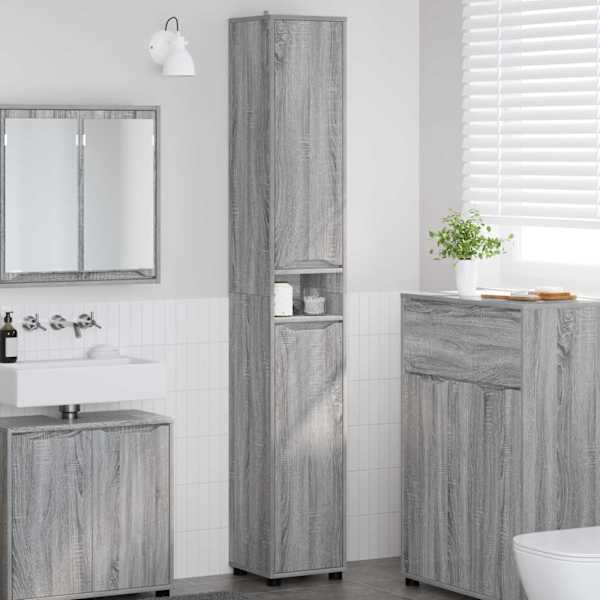 Vannitoa kapp Hall Sonoma 30,5 × 30 × 195 cm Tehispuit