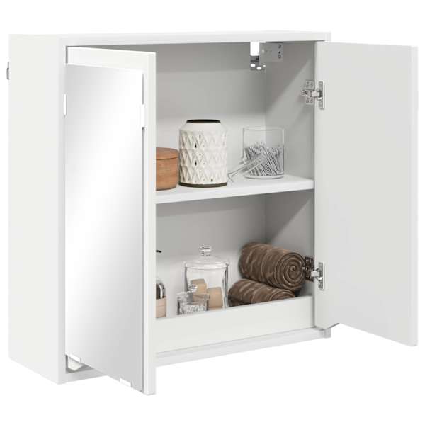 Vannitoa peeglikapp Valge 60 × 20 × 60 cm Tehispuit