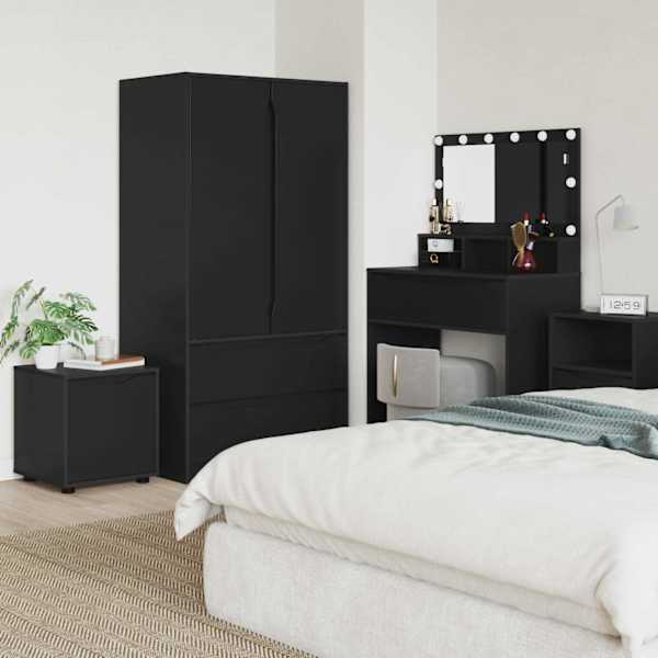 Vannitoa kapp 40,5 × 40 × 44 cm Tehispuit Must