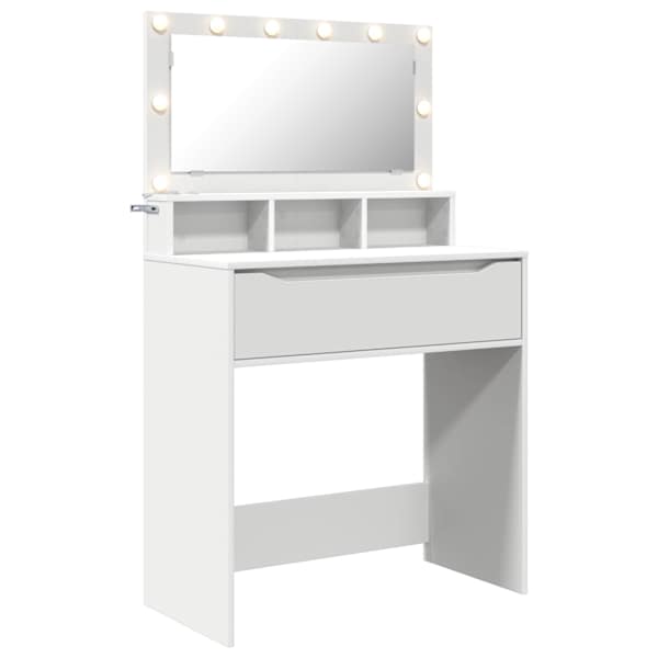 Magamistoa meikimislaudade Valge 80 × 39,5 × 135 cm Tehispuit