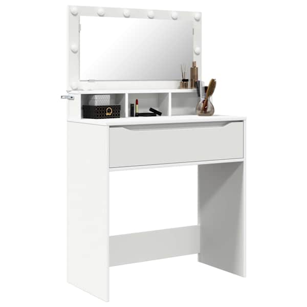 Magamistoa meikimislaudade Valge 80 × 39,5 × 135 cm Tehispuit