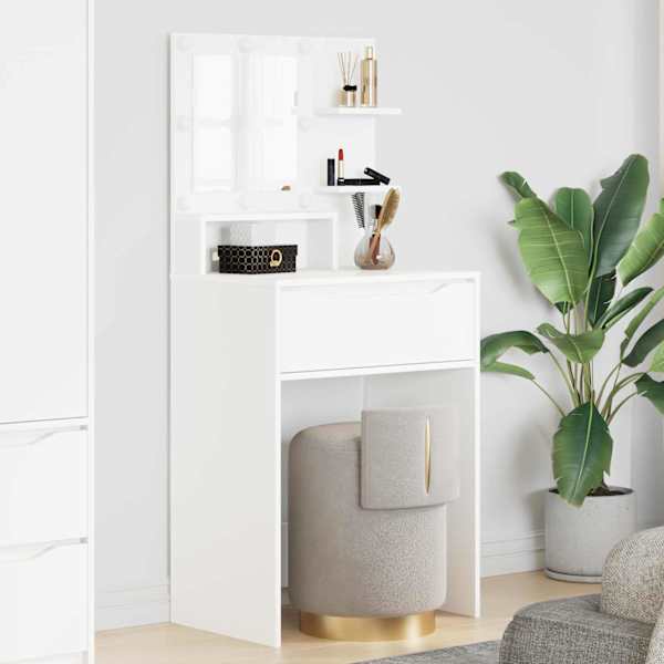 Magamistoa meikimislaudade Valge 60 × 39,5 × 135 cm Tehispuit