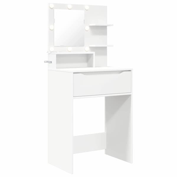 Magamistoa meikimislaudade Valge 60 × 39,5 × 135 cm Tehispuit