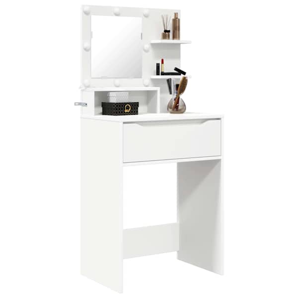Magamistoa meikimislaudade Valge 60 × 39,5 × 135 cm Tehispuit