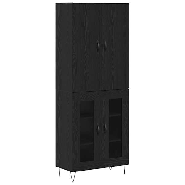 Kõrgushein 2 tk Must tamm 69,5 × 34 × 180 cm Tehispuit