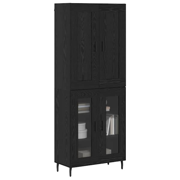 Kõrgushein 2 tk Must tamm 69,5 × 34 × 180 cm Tehispuit