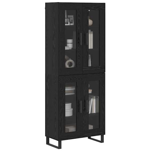 Kõrgushein 2 tk Must tamm 69,5 × 34 × 180 cm Tehispuit