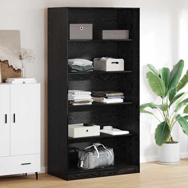 Garderoobikapp Must tamm 100 × 50 × 200 cm Tehispuit