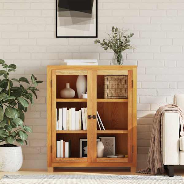 Kapp riiuliga uksega Pruun 80 × 35 × 95 cm Tugev Tamme Puit