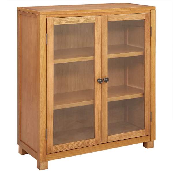 Kapp riiuliga uksega Pruun 80 × 35 × 95 cm Tugev Tamme Puit