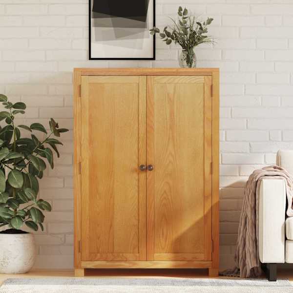 Garderoobikapp uksega Pruun 80 × 50 × 115 cm Tugev Tamme Puit