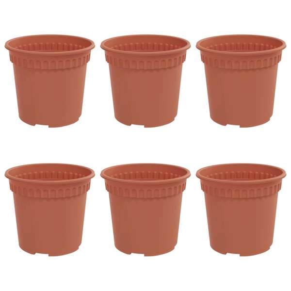 Lillepott 15 × 15 × 12 cm, plastmass – telliskivipunane – 6 tk