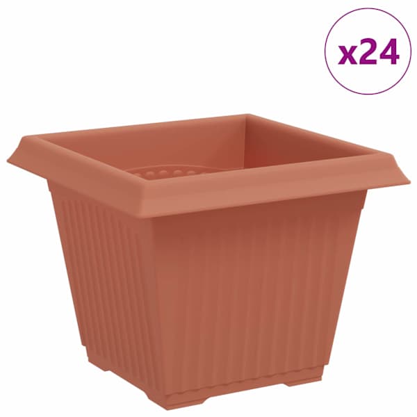 Lillepott 33 × 33 × 26 cm, plastmass – telliskivipunane – 24 tk