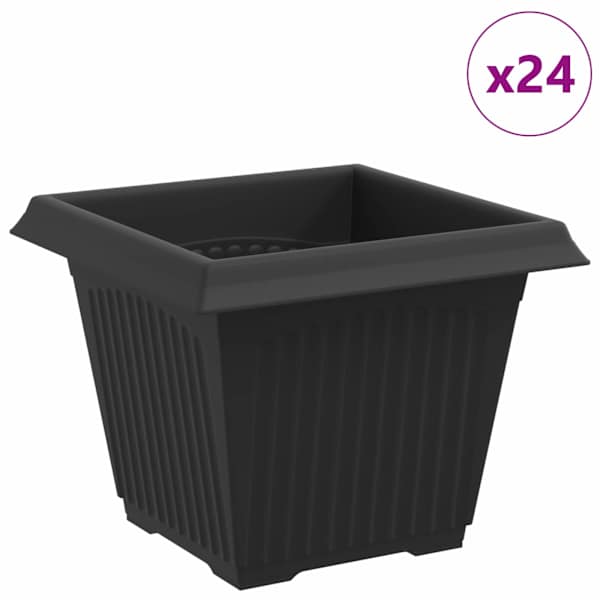 Lillepott 33 × 33 × 26 cm, plastmass – must – 24 tk
