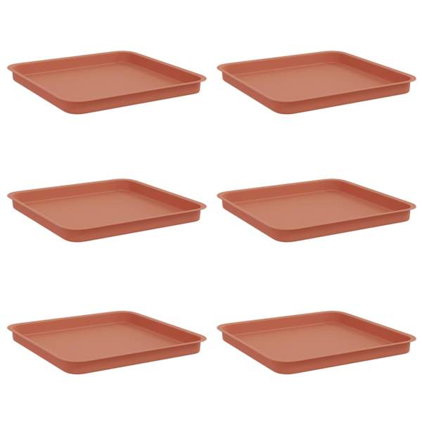 Lillepoti alus 36 × 36 × 3 cm, plastmass – telliskivipunane – 6 tk
