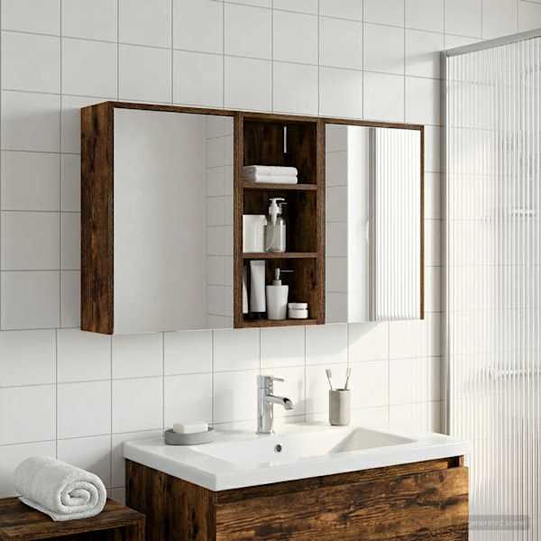 Vannitoa kapikomplekt 3 tk 116 × 16 × 62,5 cm Tehispuit