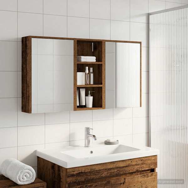 Vannitoa kapikomplekt 3 tk 116 × 16 × 62,5 cm Tehispuit