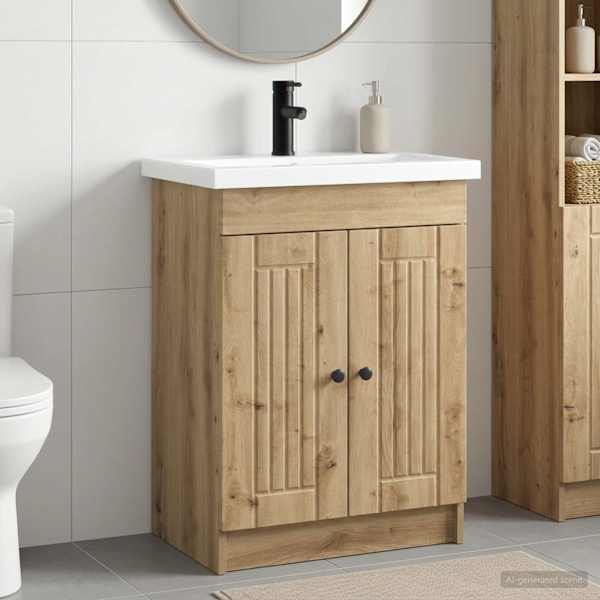 Vannitoa mööbleset Artisan tamm 78,5 × 37,5 × 81 cm Tehispuit
