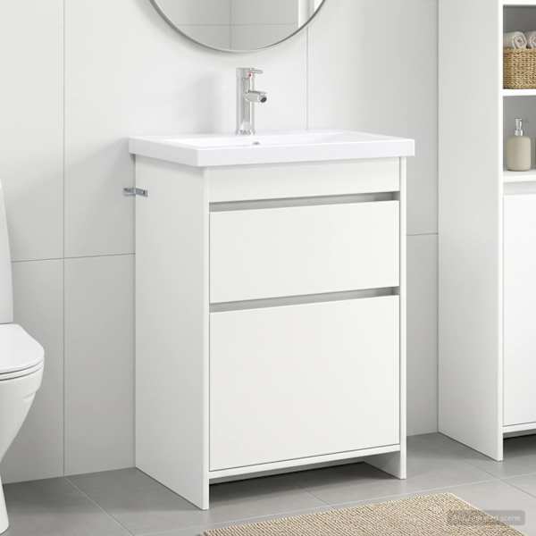 Vannitoa mööbleset Valge 61 × 40 × 84,5 cm Tehispuit