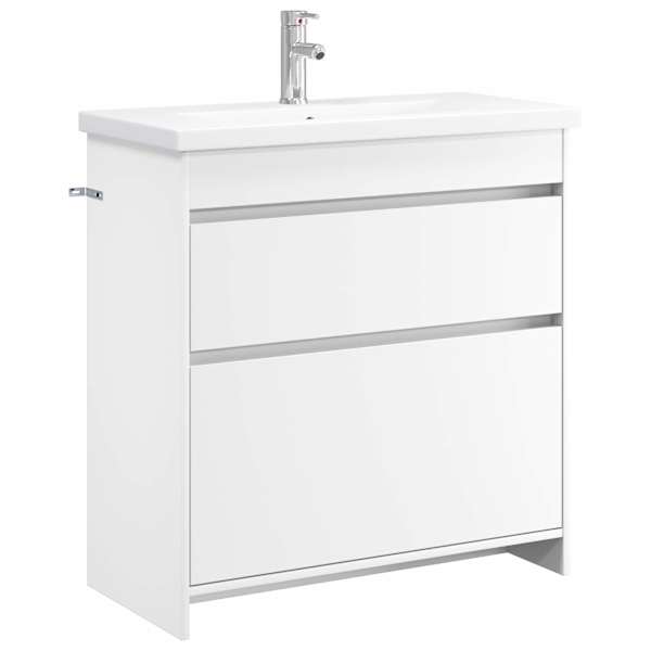 Vannitoa mööbleset Valge 81 × 40 × 84,5 cm Tehispuit