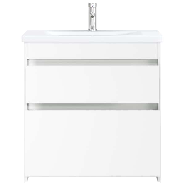 Vannitoa mööbleset Valge 81 × 40 × 84,5 cm Tehispuit