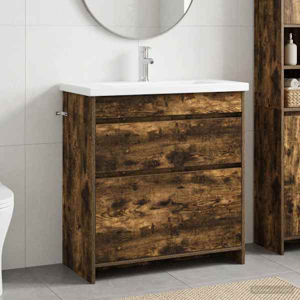 Vannitoa mööbleset Suitsutatud tamm 81 × 40 × 84,5 cm Tehispuit
