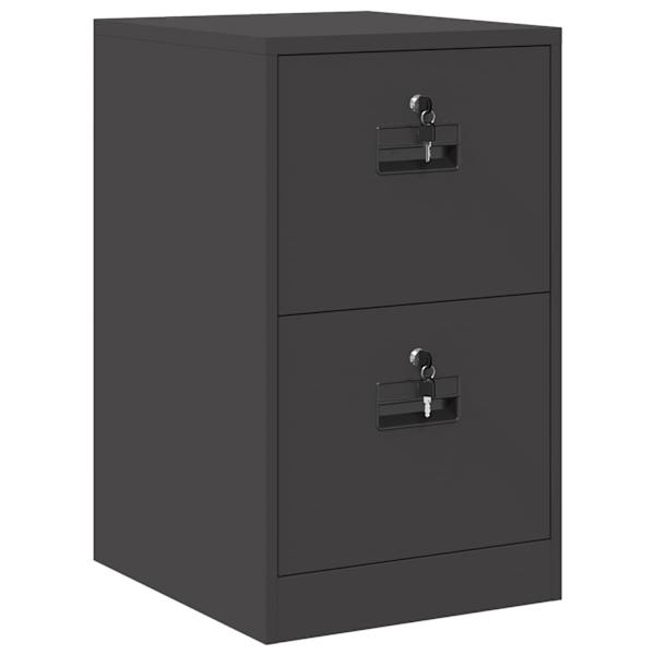 Failikapp sahtliga Must 44 × 50 × 74,5 cm Külmvalsitud teras