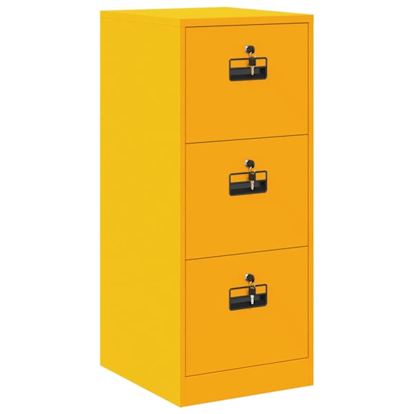 Failikapp Kollane sinep 44 × 50 × 106.5 cm Külmvalsitud teras