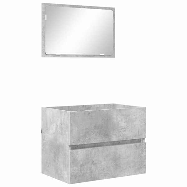 Vannitoa mööbleset Betoonhall 60 × 38,3 × 45 cm Tehispuit