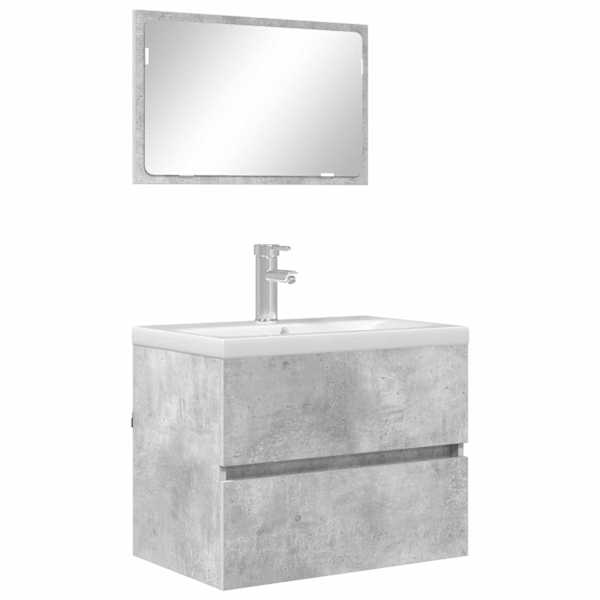 Vannitoa mööbleset Betoonhall 60 × 38,3 × 45 cm Tehispuit