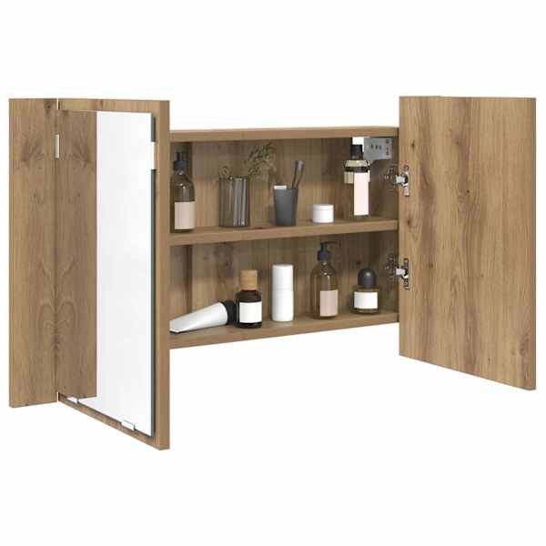 Vannitoa peeglikapp Käsitööpuu 80 × 12 × 45 cm Tehispuit
