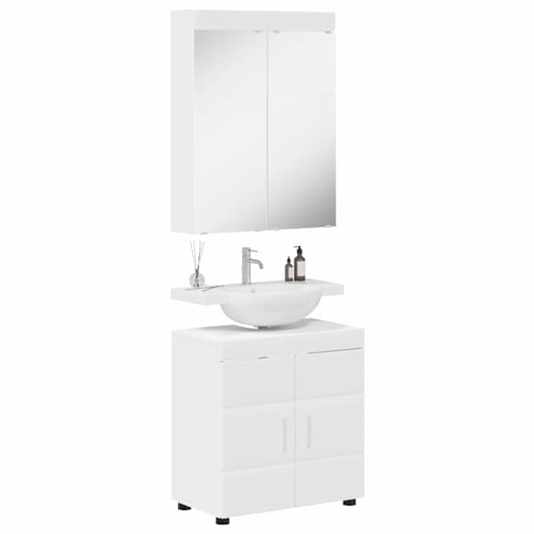 Vannitoa mööbleset TULUM 2 tk Valge 60 × 34 × 63 cm Tehispuit
