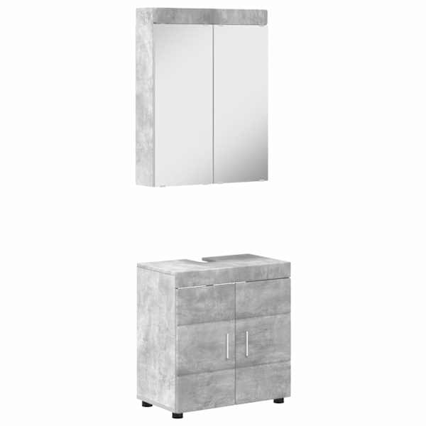 Vannitoa mööbleset TULUM 2 tk Betoonhall 60 × 34 × 63 cm